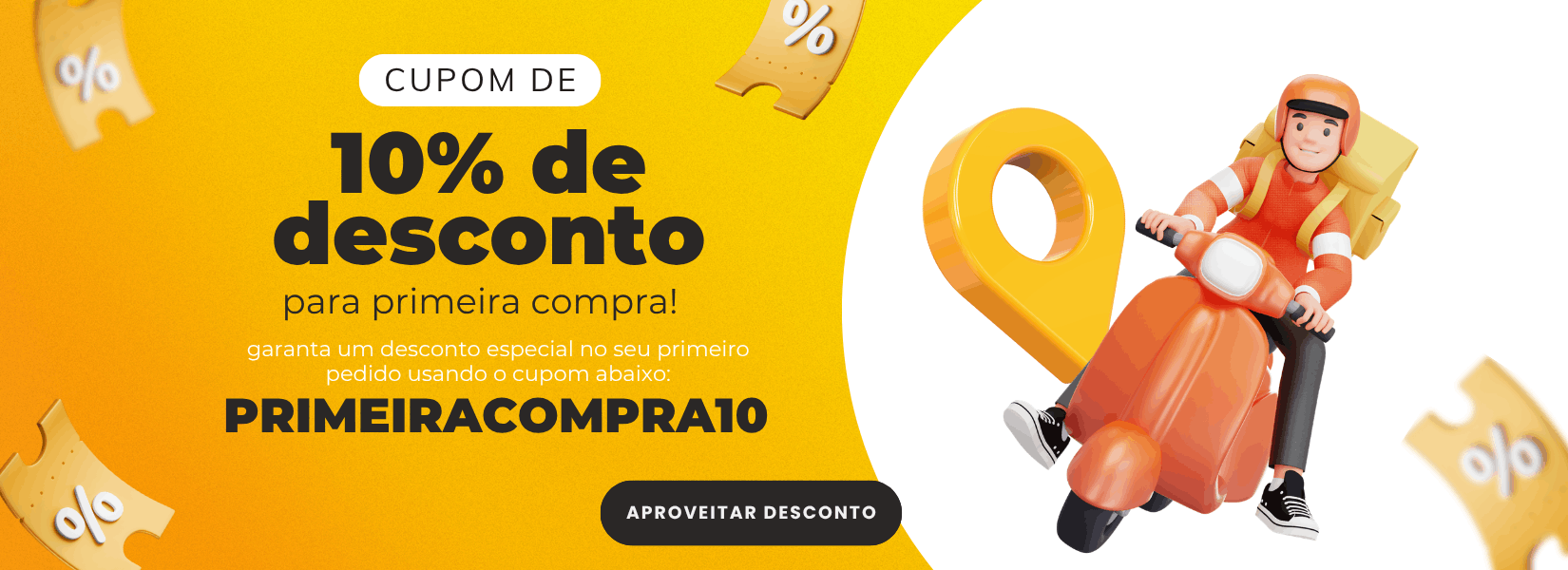 CUPOM 10% DE DESCONTO