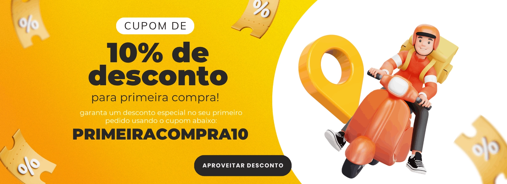 CUPOM 10% DE DESCONTO