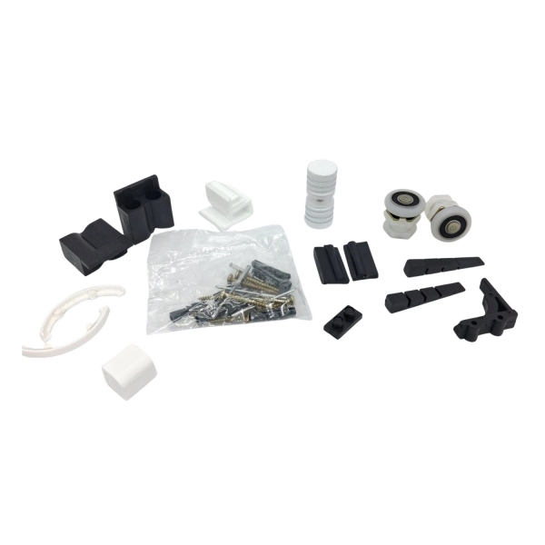 Kit Acessorio Para Box Frontal Tubular 8mm - KitF1 - Branco