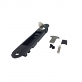 Fecho Concha C/ Chave 7411/Ac 160mm Slide Lingueta Suprema - Preto