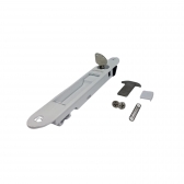 Fecho Concha C/ Chave 7411/Ac 160mm Slide Lingueta Suprema - Branco