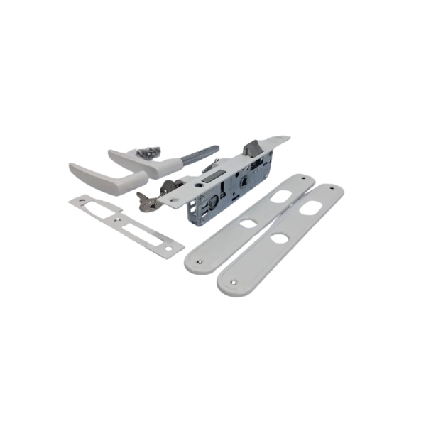 Fechadura Externa Stam 602 (601/33) Porta De Giro /Maçaneta - Branco