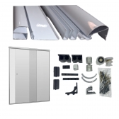 Kit Box Banheiro F1 Alumínio Fosco 1,35m x 1,90m (BF1/1,35)