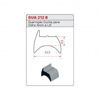 Borracha Gua 212B (Vedação Cunha Porta/Janela) 50 metros