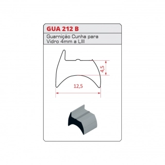 Borracha Gua 212B (Vedação Cunha Porta/Janela) 50 metros