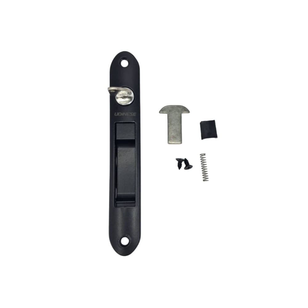 Fecho Concha C/ Chave 7411/Ac 160mm Slide Lingueta Suprema - Preto