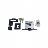 Fechadura (Stam) Externa 1005Q Rolete, Roseta Quadrada - Preto
