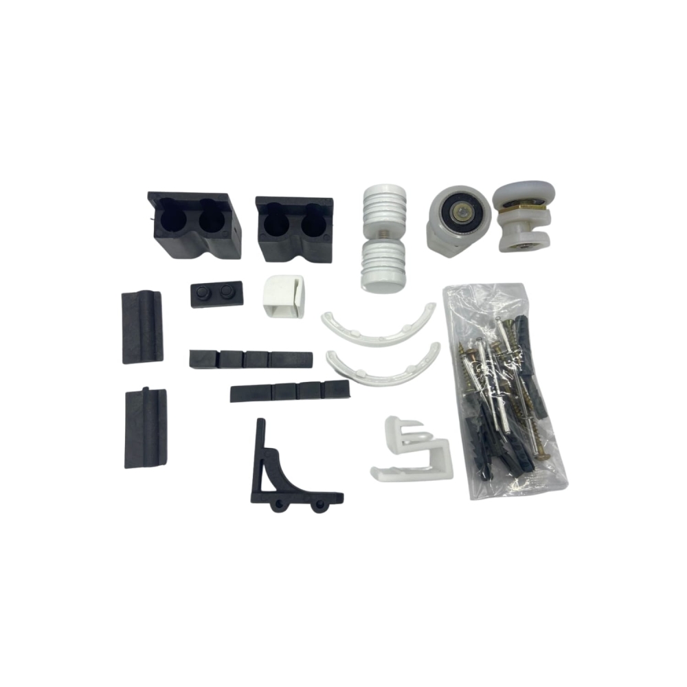 Kit Acessorio Para Box Frontal Tubular 8mm - KitF1 - Branco