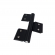 Dobradiça Dob751 Conv. 30 e 35, 3 Abas 60Kg Udinese (3un) - Preto