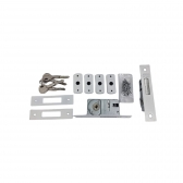 Fechadura (Stam) Auxiliar 1003 Inox, Chave Tetra - BRANCO
