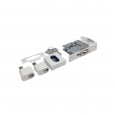 Fechadura (Stam) Externa 1005Q Rolete, Roseta Quadrada - Branco
