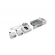 Fechadura (Stam) Externa 1005Q Rolete, Roseta Quadrada - Branco