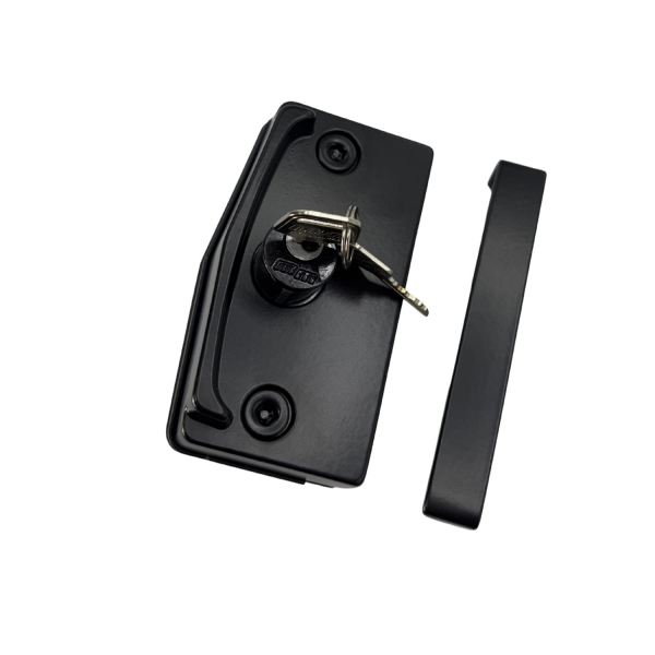 Kit Porta Correr V/A Modelo Cadeirinha, Kit 10, VsM, Preto