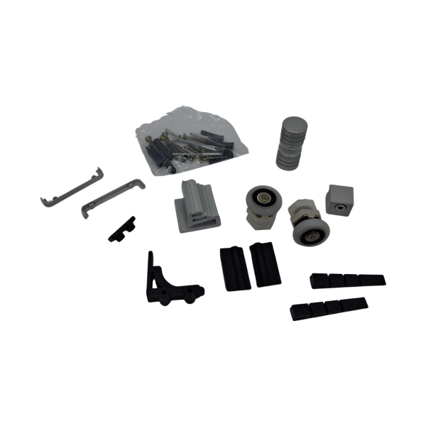 Kit Acessorio Para Box Quadrado (Reto) 8mm - KitF1R - Fosco
