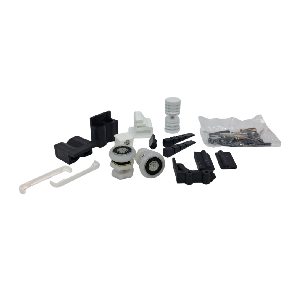 Kit Acessorio Para Box Quadrado (Reto) 8mm - KitF1R - Branco