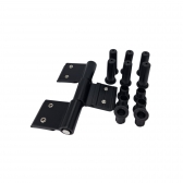 Dobradiça 3 Abas L25, 60Kg Udinese (3un.) - Dob8403AbasUdmax - Preto