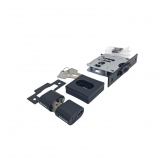 Fechadura (Stam) Externa 1005Q Rolete, Roseta Quadrada - Preto