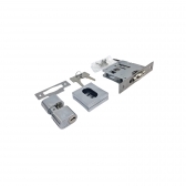 Fechadura (Stam) Externa 1005Q Rolete, Roseta Quadrada - Cromado