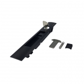Fecho Concha C/ Chave 7411/Ac Square 160mm Lingueta Suprema - Preto
