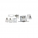 Fechadura (Stam) Externa 1005Q Rolete, Roseta Quadrada - Branco