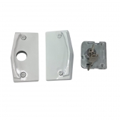 Kit 09 TecnoLock - Fechadura P/ Porta de Correr V/V Branco