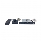 Fechadura (Stam) Externa 1005Q Rolete, Roseta Quadrada - Preto