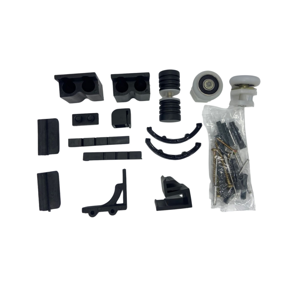 Kit Acessorio Para Box Frontal Tubular 8mm - KitF1 - Preto