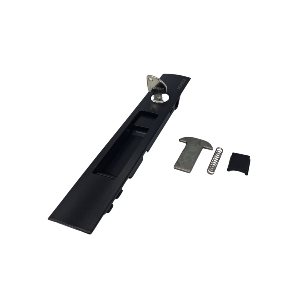 Fecho Concha C/ Chave 7411/Ac Square 160mm Lingueta Suprema - Preto