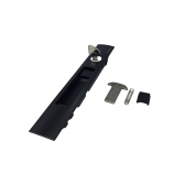 Fecho Concha C/ Chave 7411/Ac Square 160mm Lingueta Suprema - Preto
