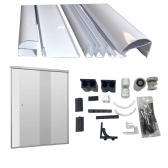 Kit Box Banheiro F1 Alumínio Branco 1,80m x 1,90m (BF1/1,80)